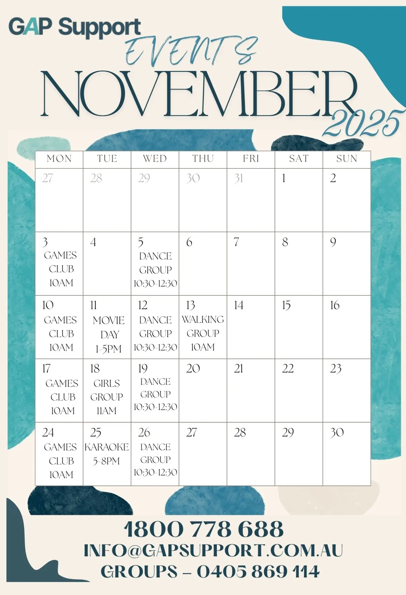 November 2025 Calendar