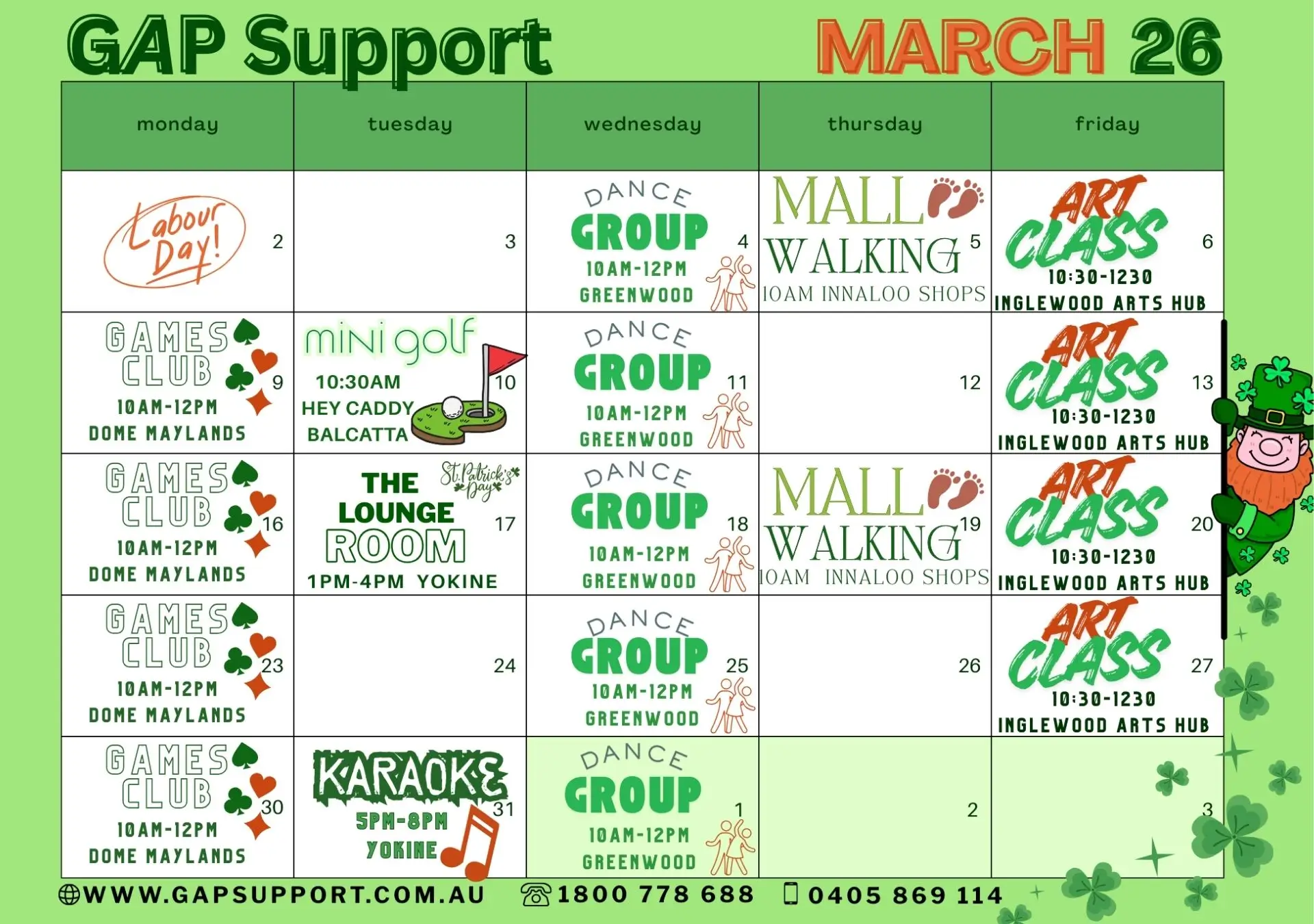 MARCH CALENDAR